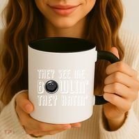 Bowling Gift They See Me Bowlin They Hatin Bowling Cool Gift Coffee Mug thumb 3