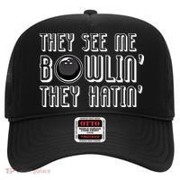 Bowling Gift They See Me Bowlin They Hatin Bowling Cool Gift Hat thumb 0