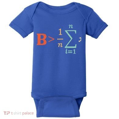 Be Greater Than Average Funny Math Teacher Nerd Gift Baby Bodysuit