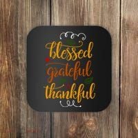 Blessed Grateful Thankful Coaster thumb 0