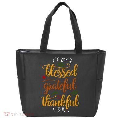 Blessed Grateful Thankful Tote Bag