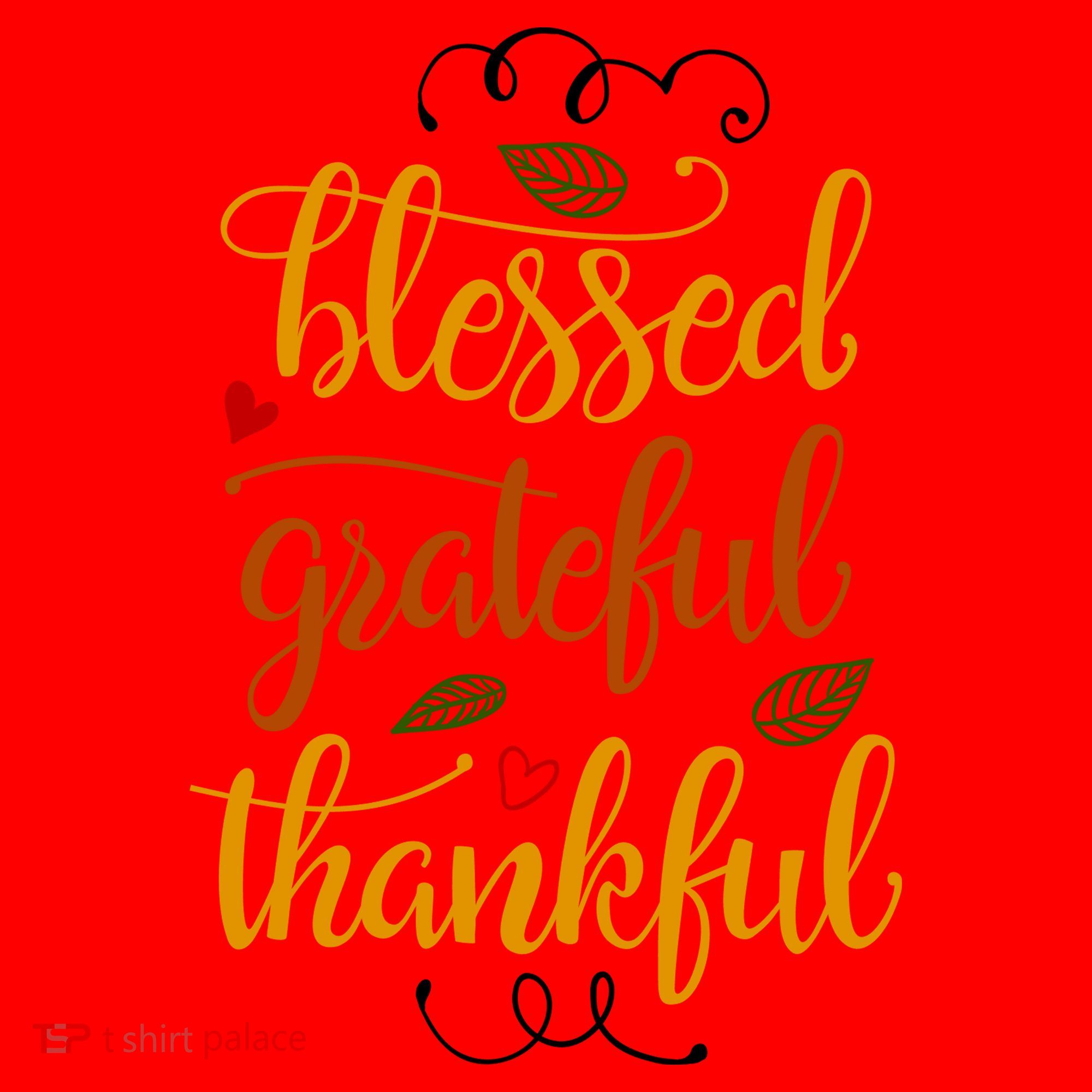 Blessed Grateful Thankful Santa Hat