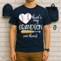 Baseball Grandma Thats My Grandson Out There Gifts T-Shirt thumb 6