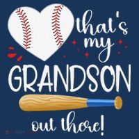 Baseball Grandma Thats My Grandson Out There Gifts T-Shirt thumb 7