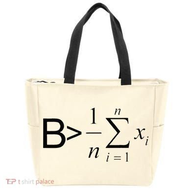 Be Greater Than Average Math Joke Funny Math Teacher Tote Bag