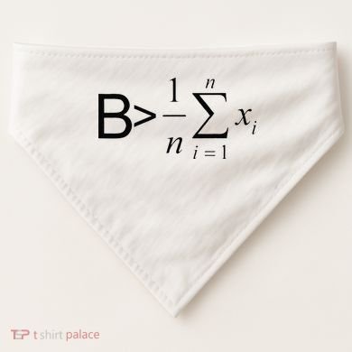 Be Greater Than Average Math Joke Funny Math Teacher USA-Made Doggie Bandana
