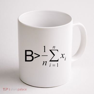 Be Greater Than Average Math Joke Funny Math Teacher Coffee Mug back