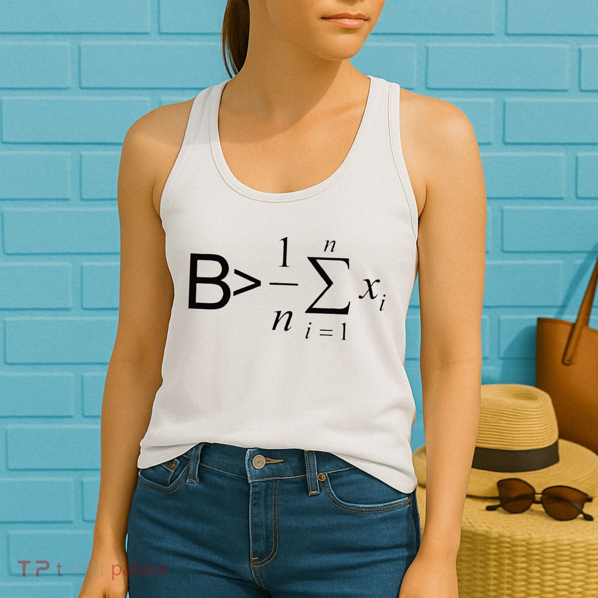 Be Greater Than Average Math Joke Funny Math Teacher Women's Tank Top