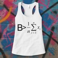 Be Greater Than Average Math Joke Funny Math Teacher Women's Tank Top thumb 3