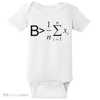 Be Greater Than Average Math Joke Funny Math Teacher Baby Bodysuit