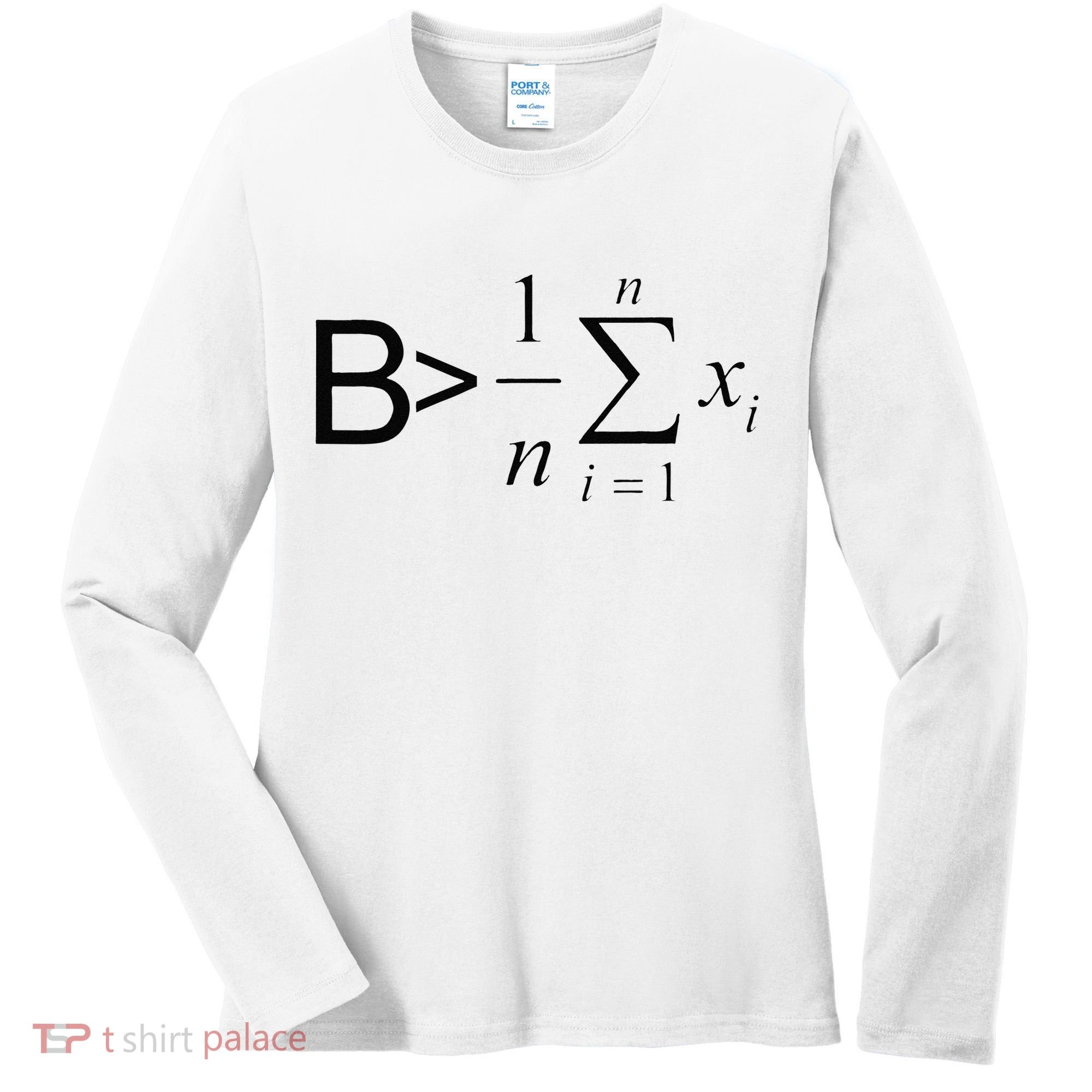 Be Greater Than Average Math Joke Funny Math Teacher Women's Long Sleeve Shirt