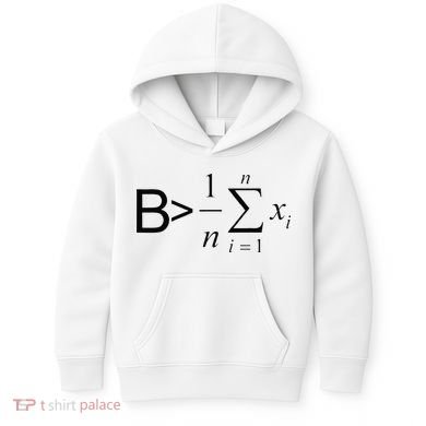 Be Greater Than Average Math Joke Funny Math Teacher Kids Hoodie