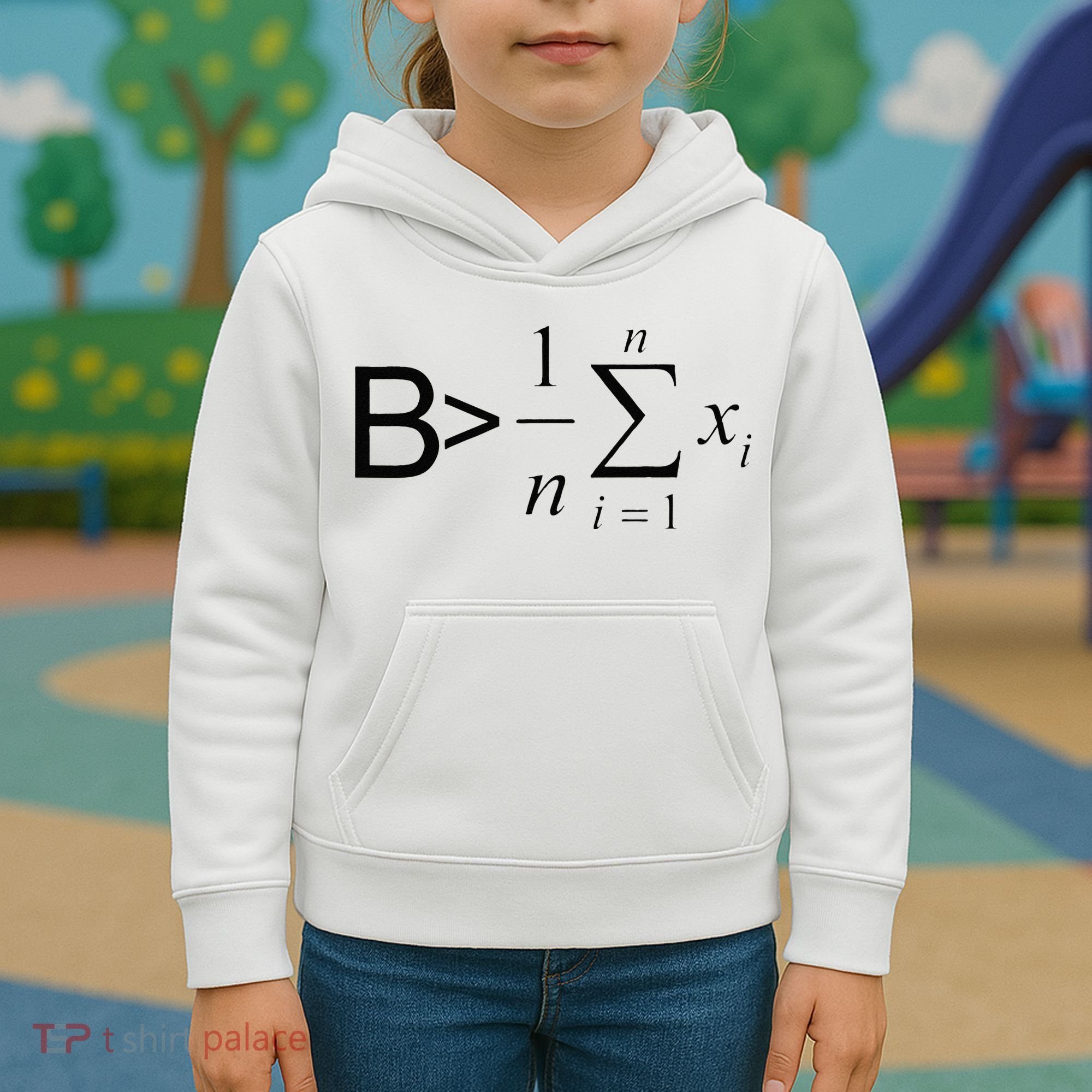 Be Greater Than Average Math Joke Funny Math Teacher Kids Hoodie