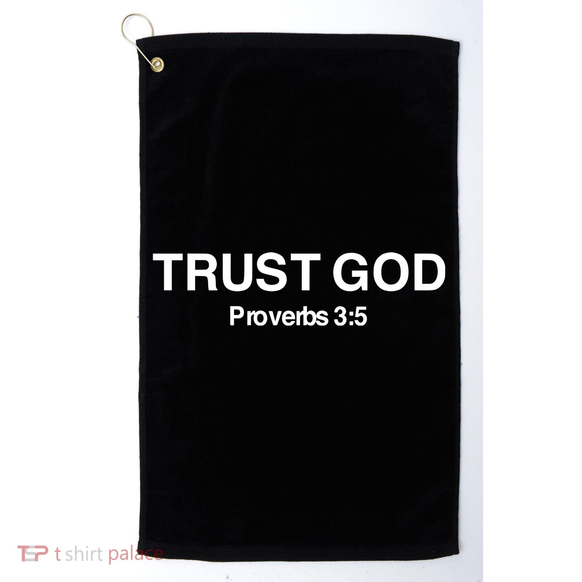 Bryson Gray Trust God Proverbs Golf Towel