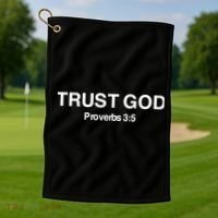 Bryson Gray Trust God Proverbs Golf Towel thumb 1