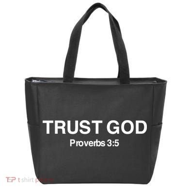 Bryson Gray Trust God Proverbs Tote Bag