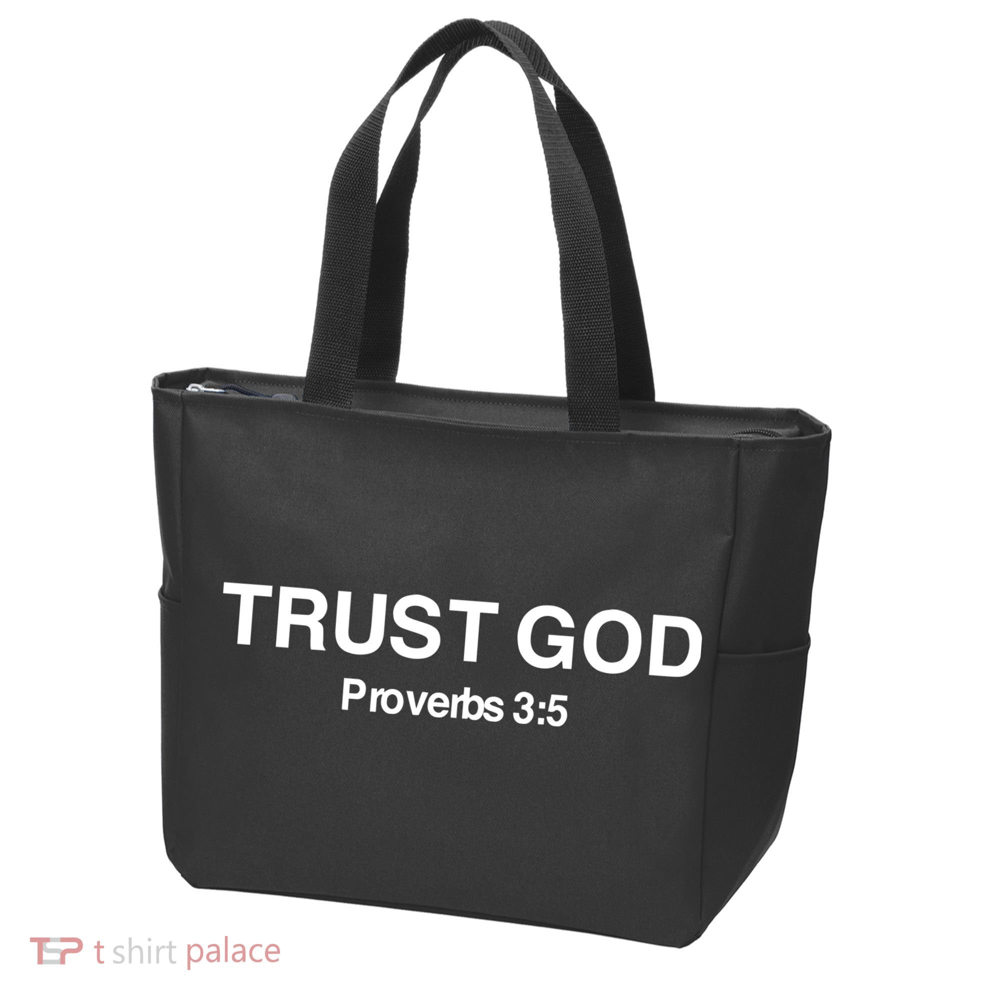 Bryson Gray Trust God Proverbs Tote Bag