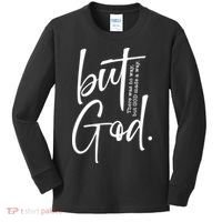 But God There Was No Way But God Made A Way Kids Long Sleeve Shirt thumb 0