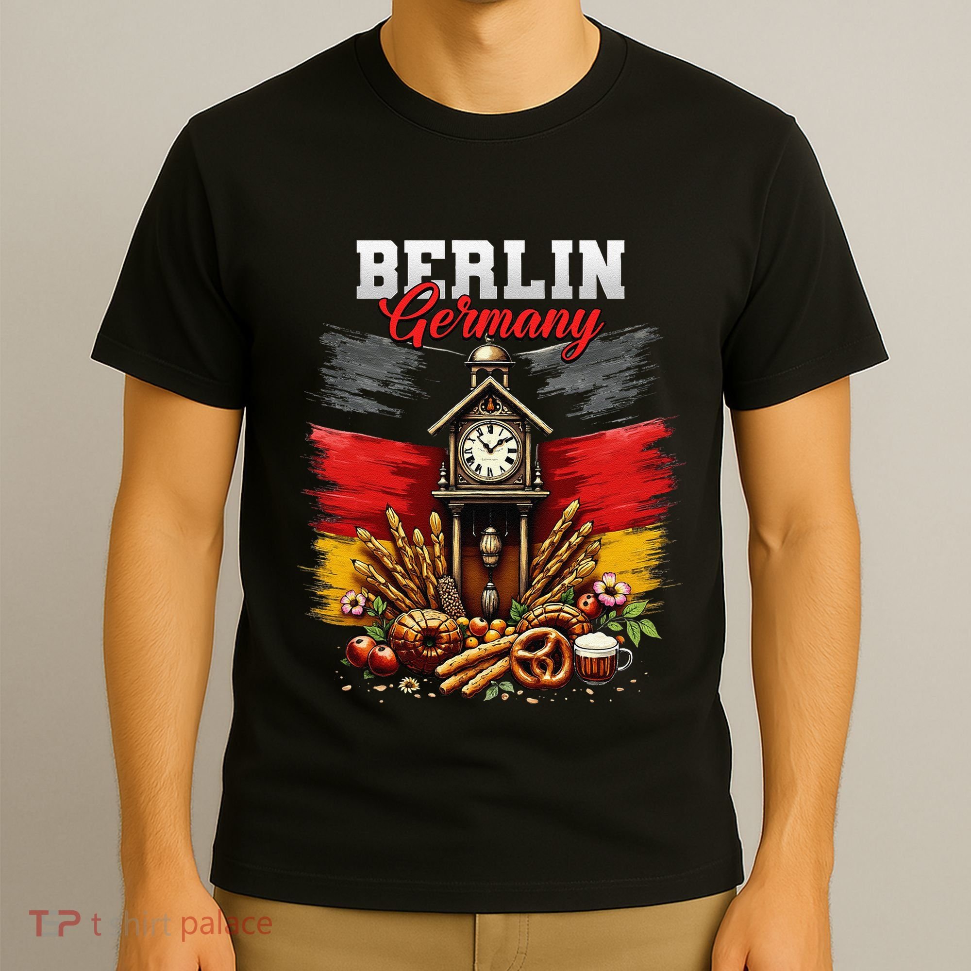 Berlin Germany Vacation Travel Souvenir German Flag T-Shirt
