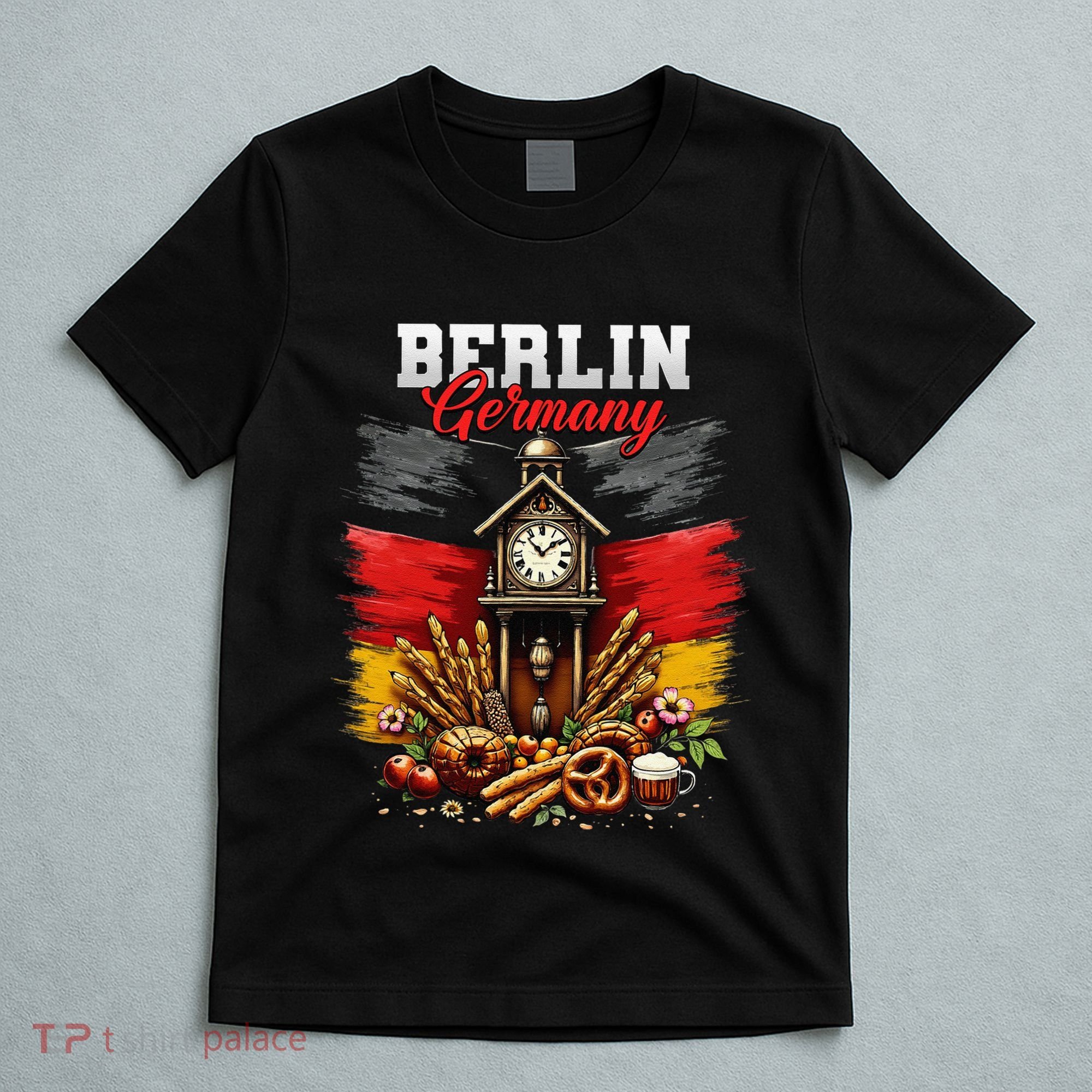 Berlin Germany Vacation Travel Souvenir German Flag T-Shirt
