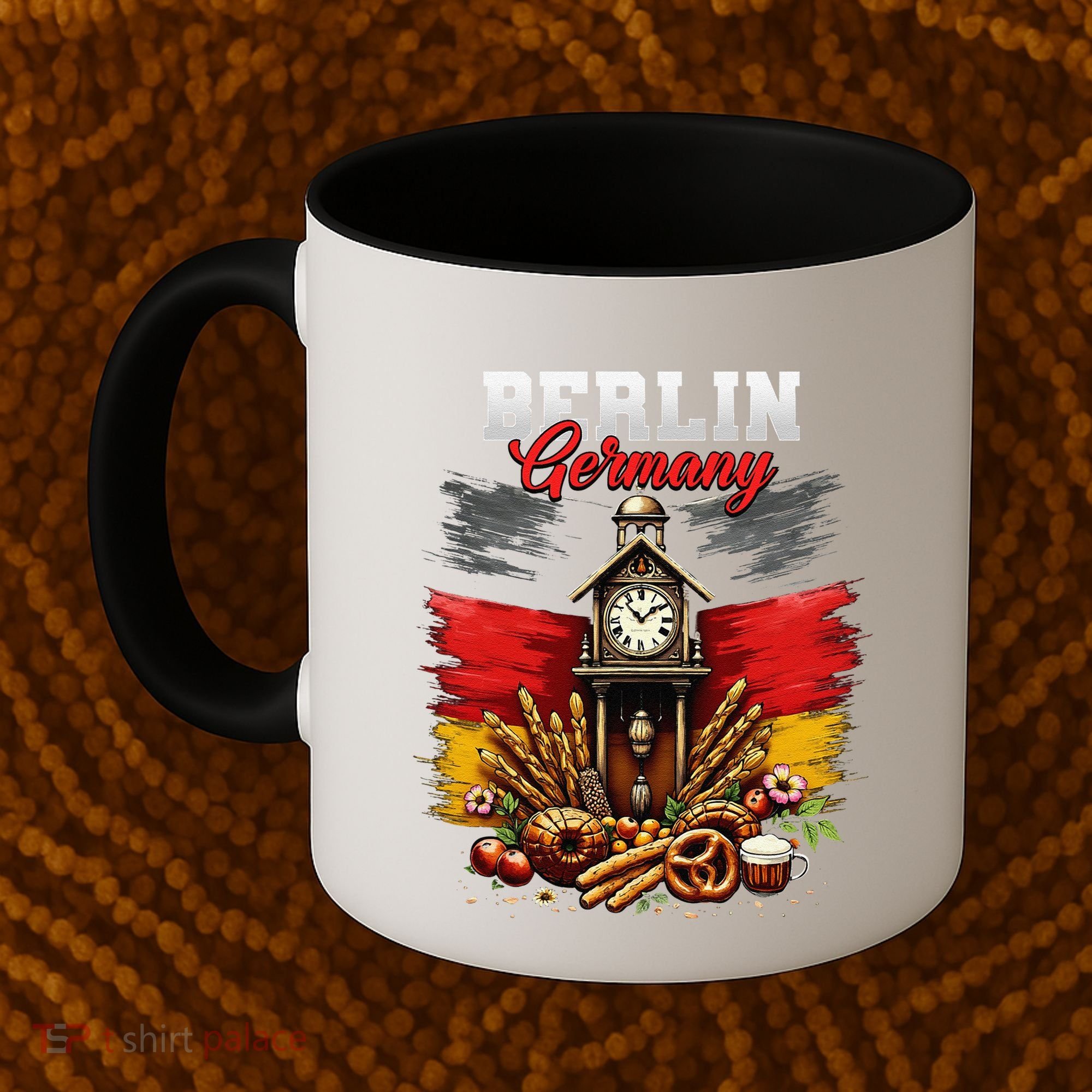 Berlin Germany Vacation Travel Souvenir German Flag Coffee Mug