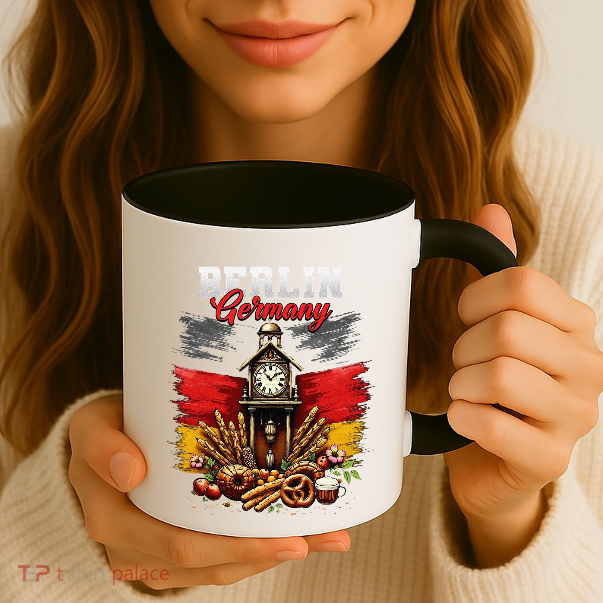 Berlin Germany Vacation Travel Souvenir German Flag Coffee Mug
