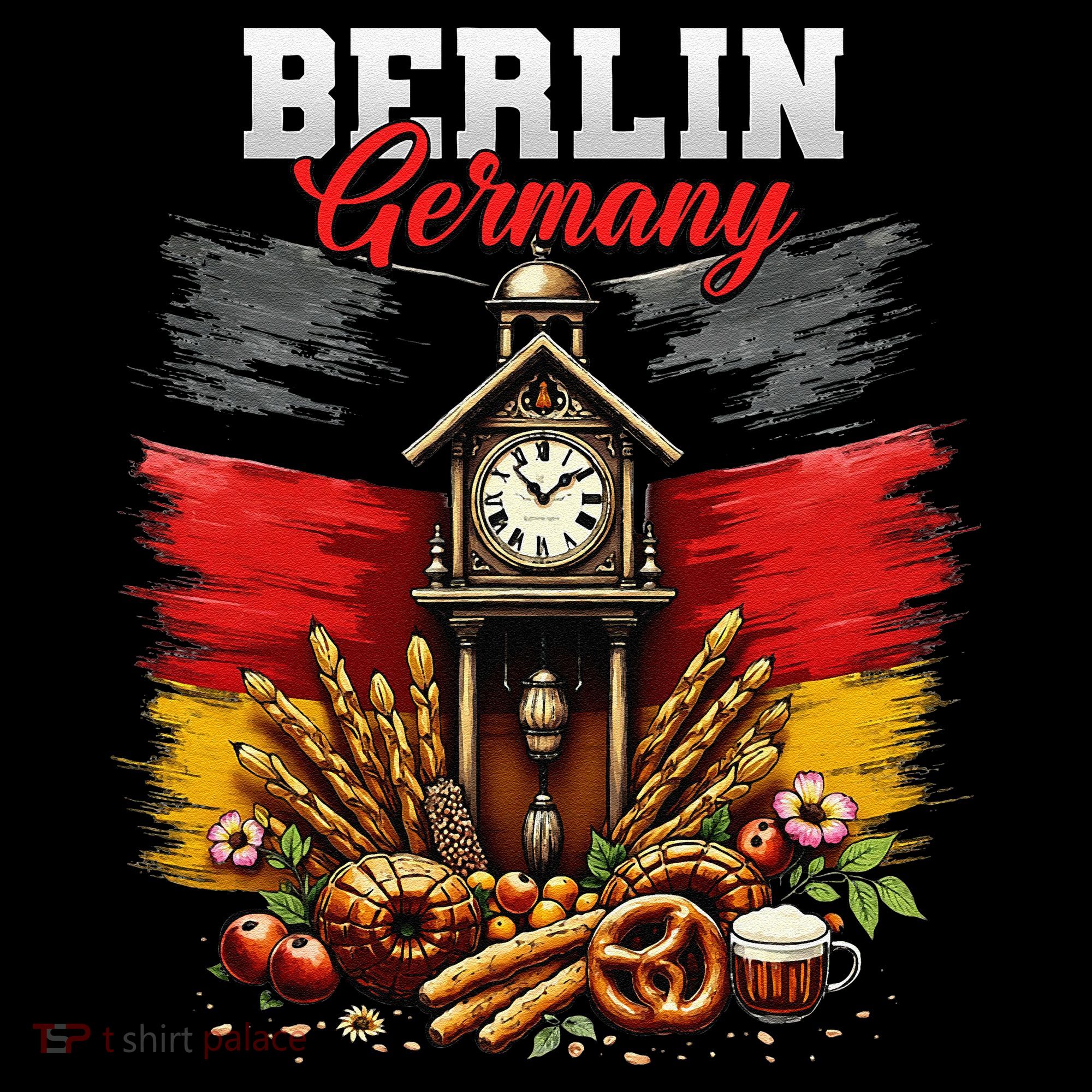 Berlin Germany Vacation Travel Souvenir German Flag Coffee Mug