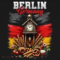 Berlin Germany Vacation Travel Souvenir German Flag Women's Hoodie thumb 2