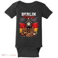 Berlin Germany Vacation Travel Souvenir German Flag Baby Bodysuit thumb 0