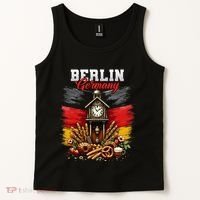 Berlin Germany Vacation Travel Souvenir German Flag Tank Top thumb 2