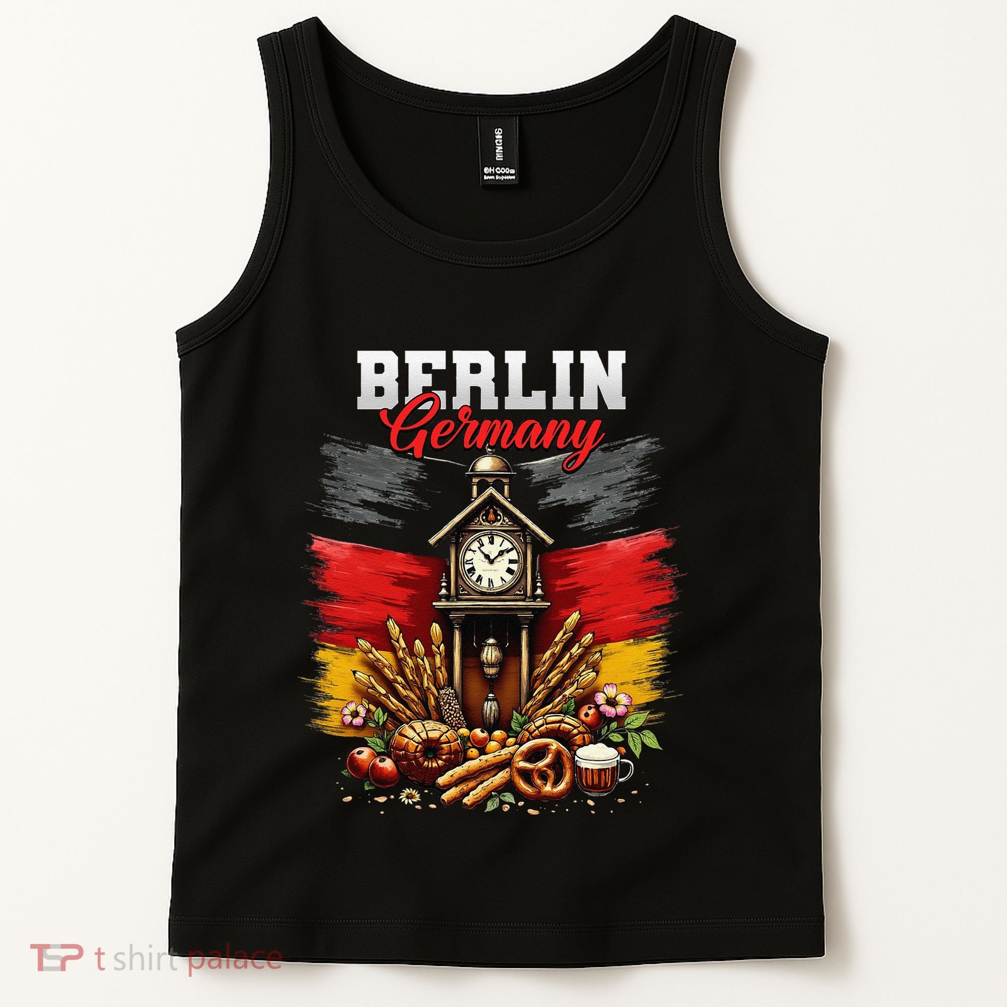 Berlin Germany Vacation Travel Souvenir German Flag Tank Top