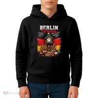 Berlin Germany Vacation Travel Souvenir German Flag Kids Hoodie thumb 4