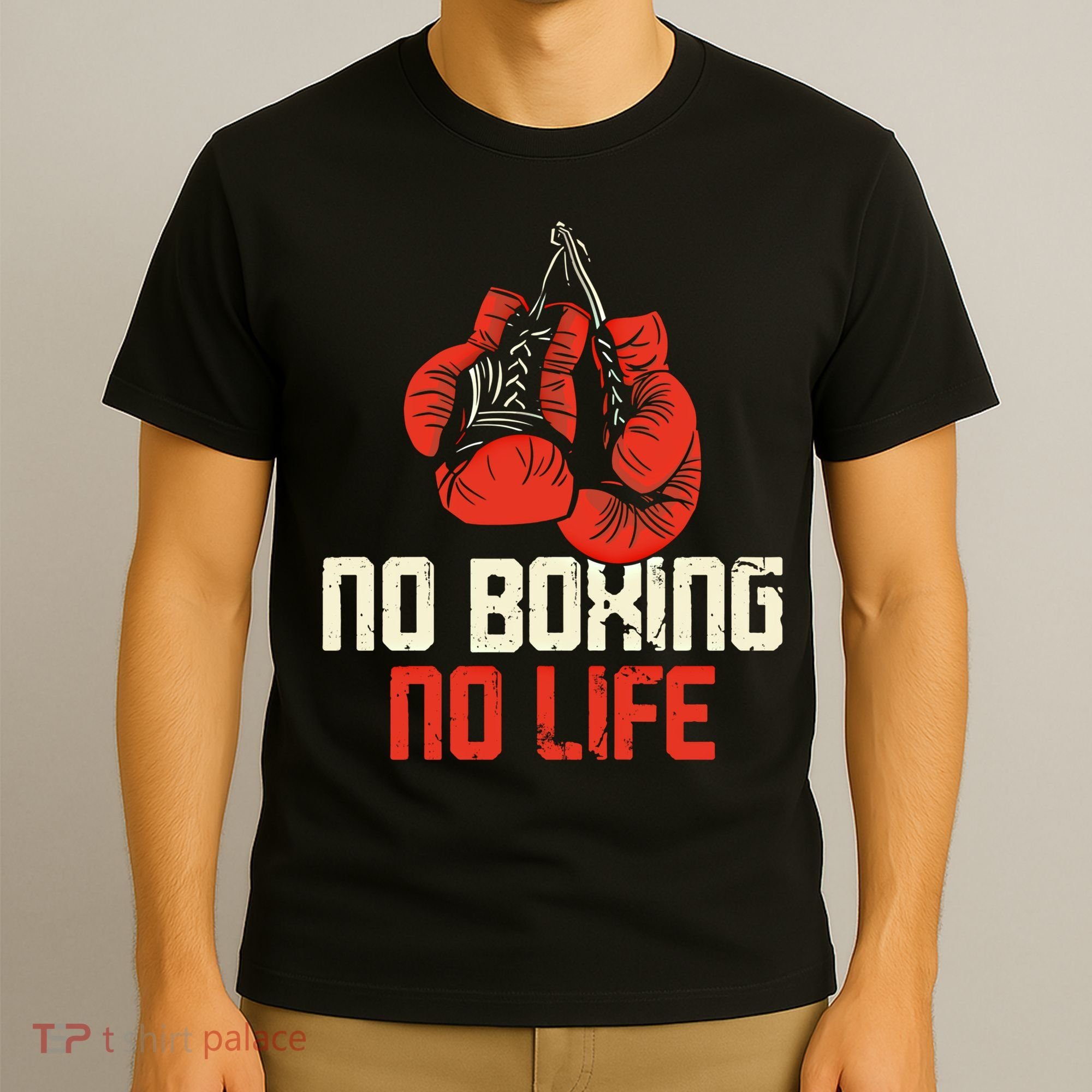 Boxing Gloves Vintage No Boxing No Life Gift T-Shirt