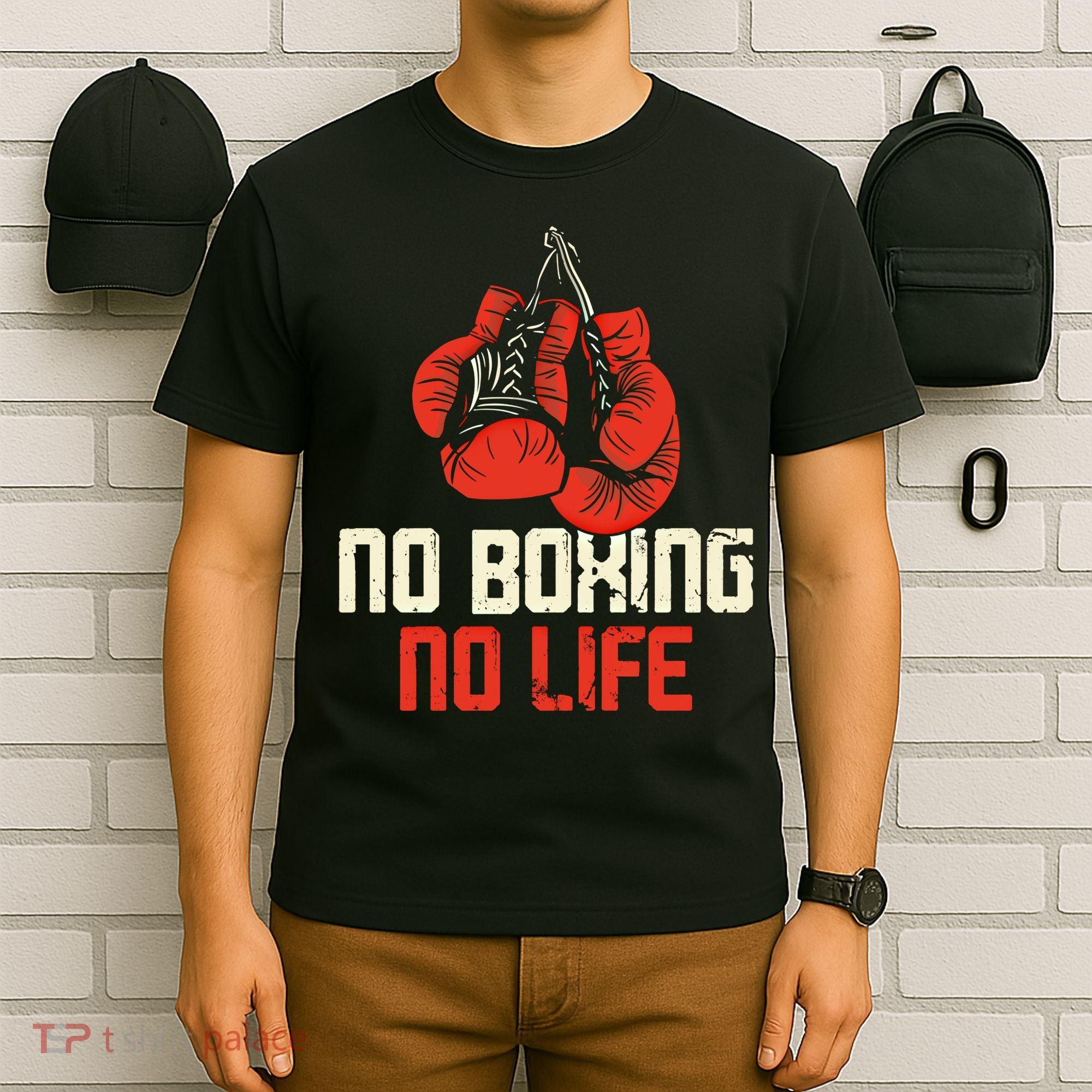 Boxing Gloves Vintage No Boxing No Life Gift T-Shirt