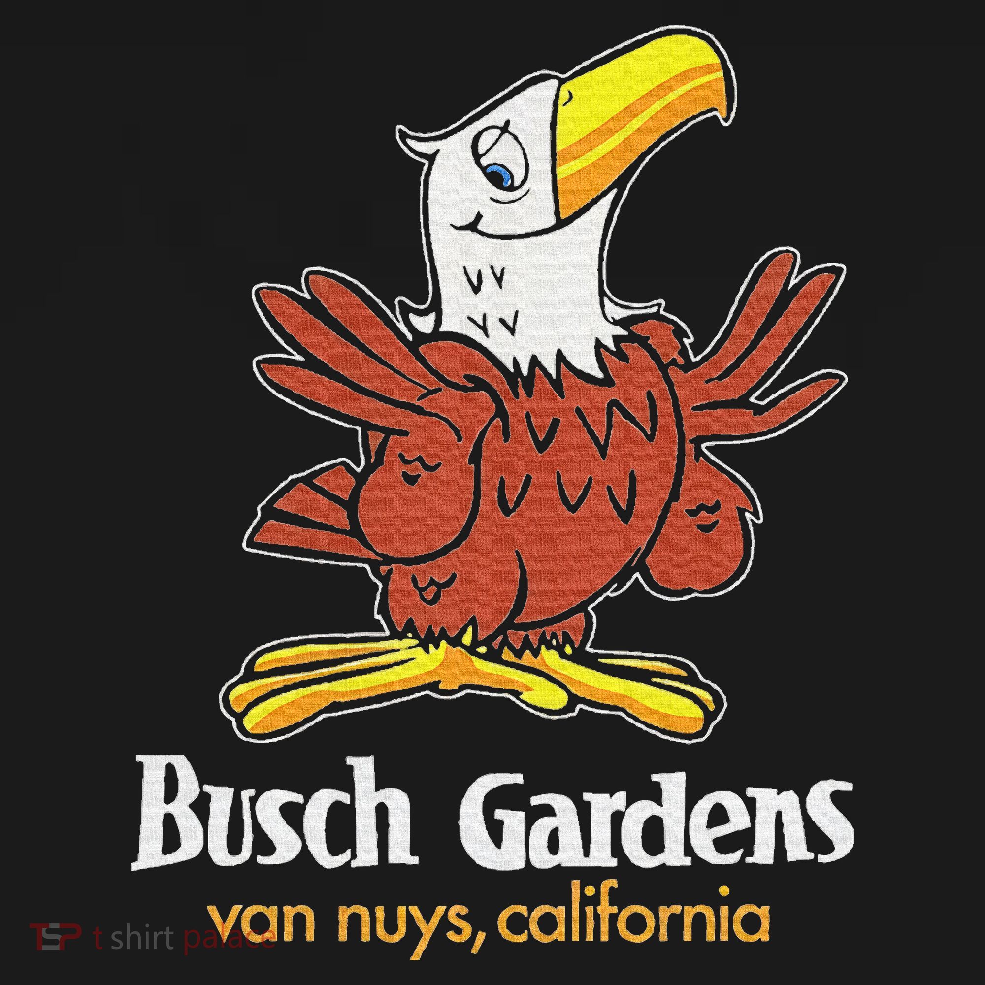 Bush Gardens Van Nuys Amusement Park Vintage T-Shirt