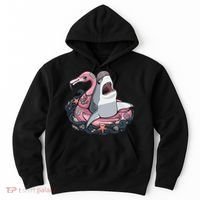 Beach Gone Wild Flamingo Shark Hoodie thumb 0