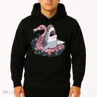 Beach Gone Wild Flamingo Shark Hoodie thumb 2