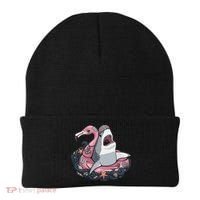 Beach Gone Wild Flamingo Shark Beanie thumb 0