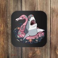 Beach Gone Wild Flamingo Shark Coaster thumb 0