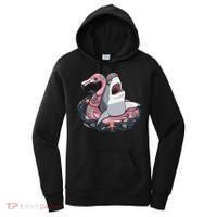 Beach Gone Wild Flamingo Shark Women's Hoodie thumb 0