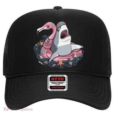 Beach Gone Wild Flamingo Shark Hat