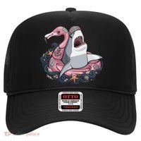 Beach Gone Wild Flamingo Shark Hat thumb 0
