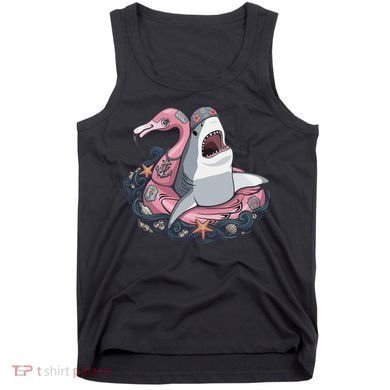 Beach Gone Wild Flamingo Shark Tank Top
