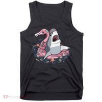 Beach Gone Wild Flamingo Shark Tank Top thumb 0