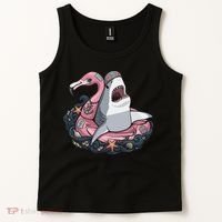 Beach Gone Wild Flamingo Shark Tank Top thumb 2