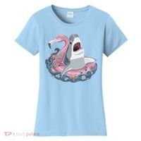 Beach Gone Wild Flamingo Shark Women's T-Shirt thumb 0