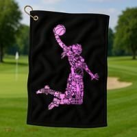 Basketball Girl Women Golf Towel thumb 1