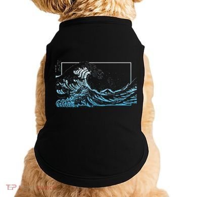 Blue Great Wave Off Kanagawa Doggie Tank