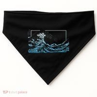 Blue Great Wave Off Kanagawa USA-Made Doggie Bandana thumb 0