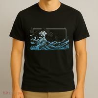 Blue Great Wave Off Kanagawa T-Shirt thumb 3